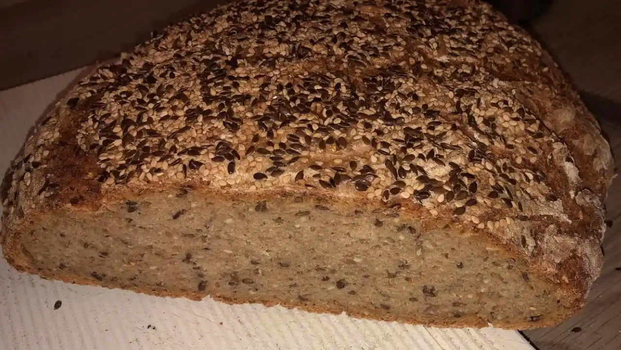 Sourdough bread with seeds and grains